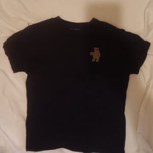 Riot Society Black Tee with Bear Design